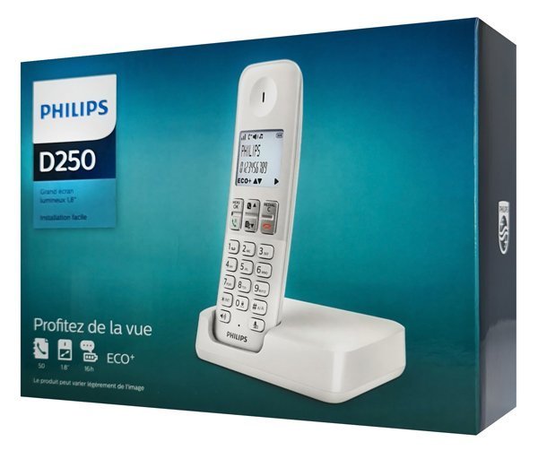 PHILIPS ασύρματο τηλέφωνο , με ελληνικό μενού, λευκό 2426 - Image 3
