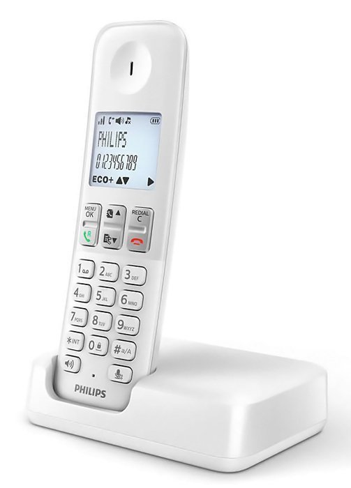 PHILIPS ασύρματο τηλέφωνο , με ελληνικό μενού, λευκό 2426