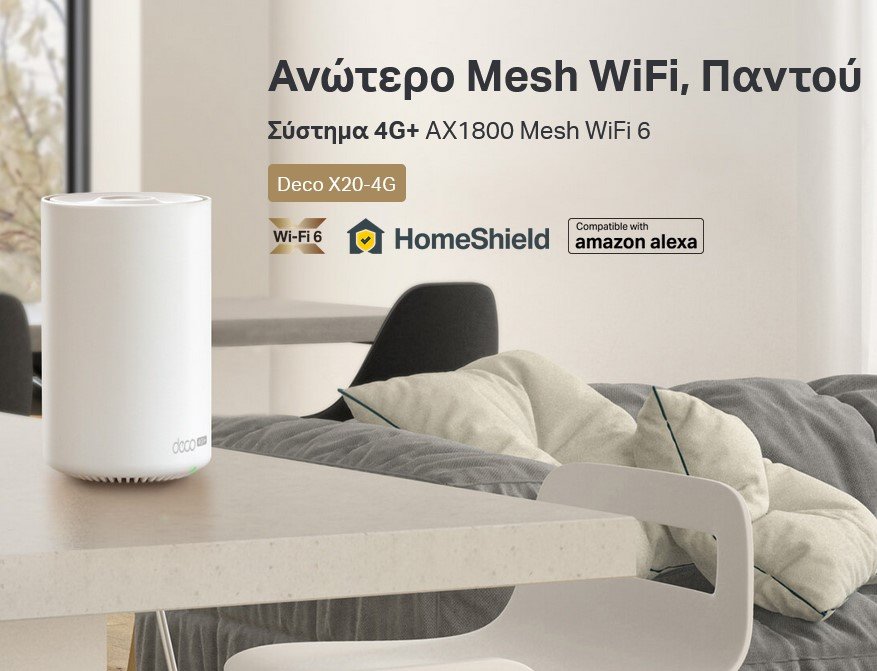 TP-LINK Whole Home Mesh WiFi 6 eco X20-4G, 4G+ Cat6 AX1800, Ver. 1.0 4665 - Image 2