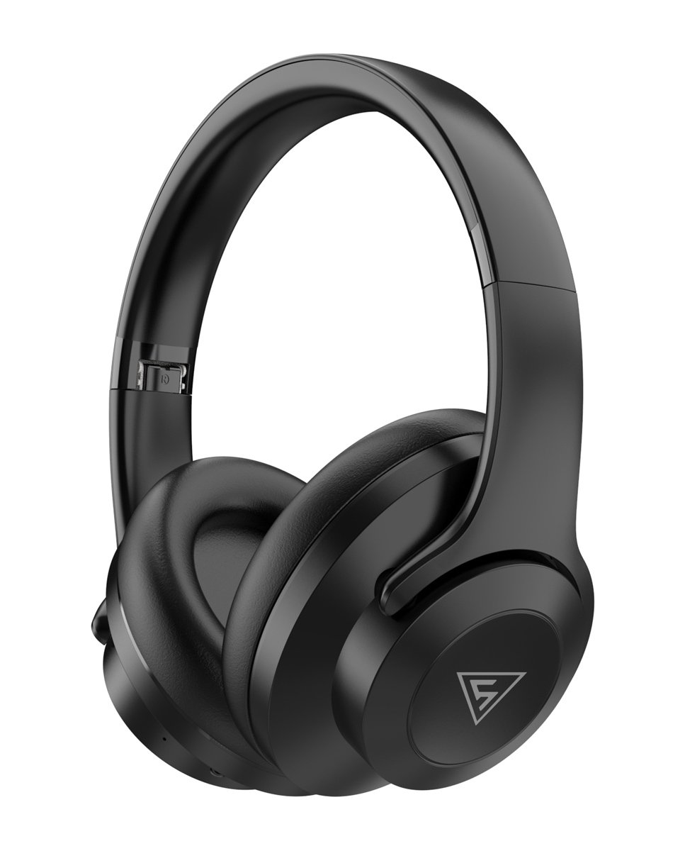 DOQAUS headphones  2, ασύρματα & ενσύρματα, Φ40mm, 600mAh, μαύρα 8104