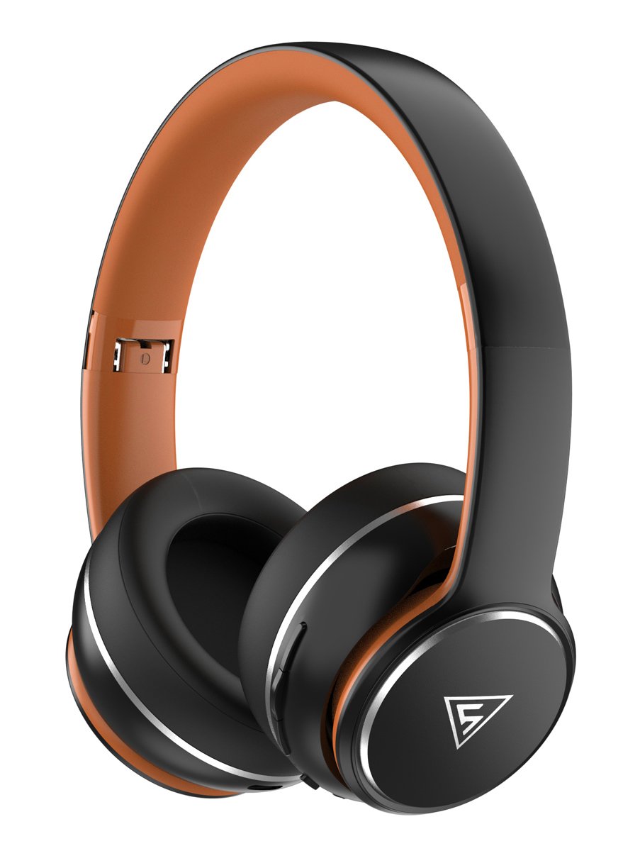 DOQAUS headphones  3, ασύρματα & ενσύρματα, Φ40mm, 600mAh, μαύρα/καφέ 8106