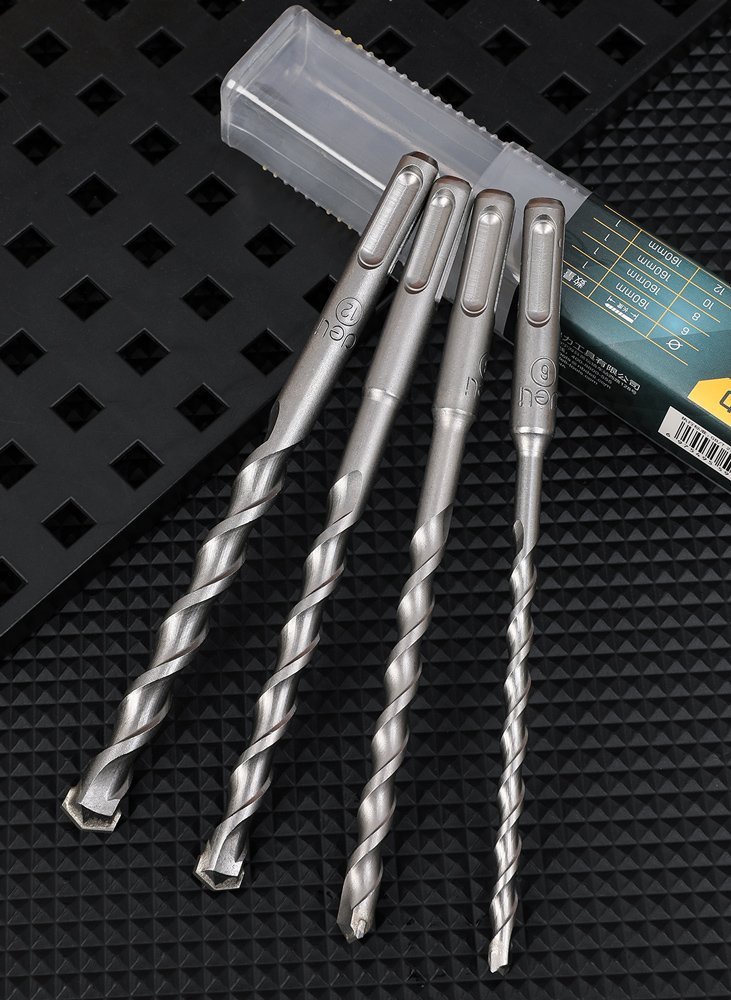 DELI σετ τρυπάνια για τοίχο, 40Cr YG8, 6/8/10/12x160mm, SDS Plus, 4τμχ 8710 - Image 2