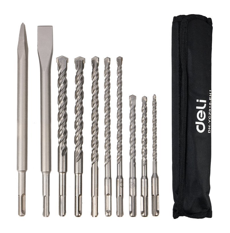 set trypania/kalemi/veloni gia toicho, 40Cr YG8, SDS Plus, 10tmch 8718 Set 1