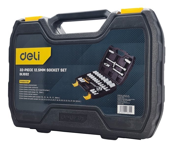 DELI σετ καστάνια με καρυδάκια , με θήκη, 1/2", Cr-V, 32τμχ 57 - Image 3
