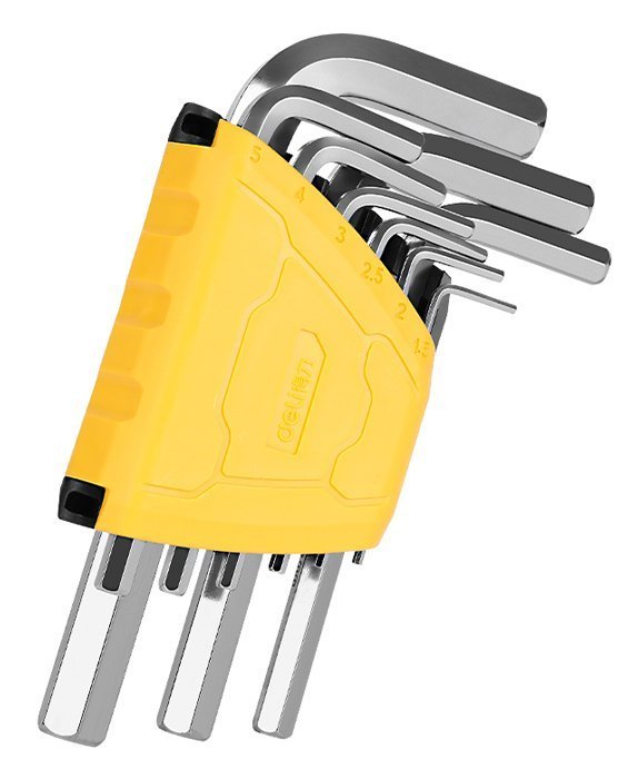 DELI σετ κλειδιά Allen  σε σχήμα L, 1.5-10mm, 9τμχ 214