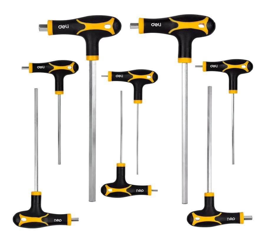 DELI σετ κλειδιά Allen , τύπου Ταφ, 2-10mm, Cr-V, 8τμχ 89