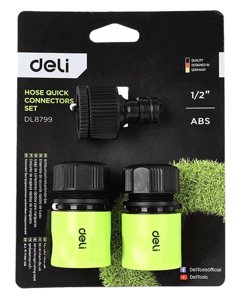set syndesmoi lastichon neroy, 1/2" & 3/4", 3tmch 7165 Antaptoras neroy 4
