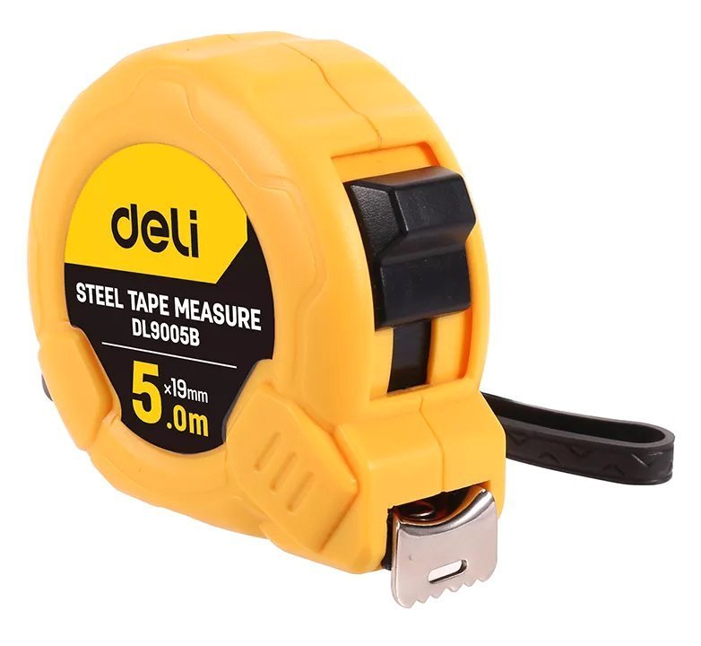 DELI μέτρο , με κλείδωμα & clip ζώνης, 5m x 19mm 59