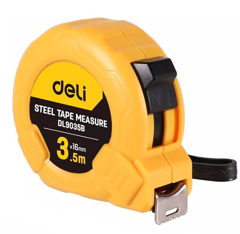 DELI μέτρο , με κλείδωμα & clip ζώνης, 3.5m x 16mm 58
