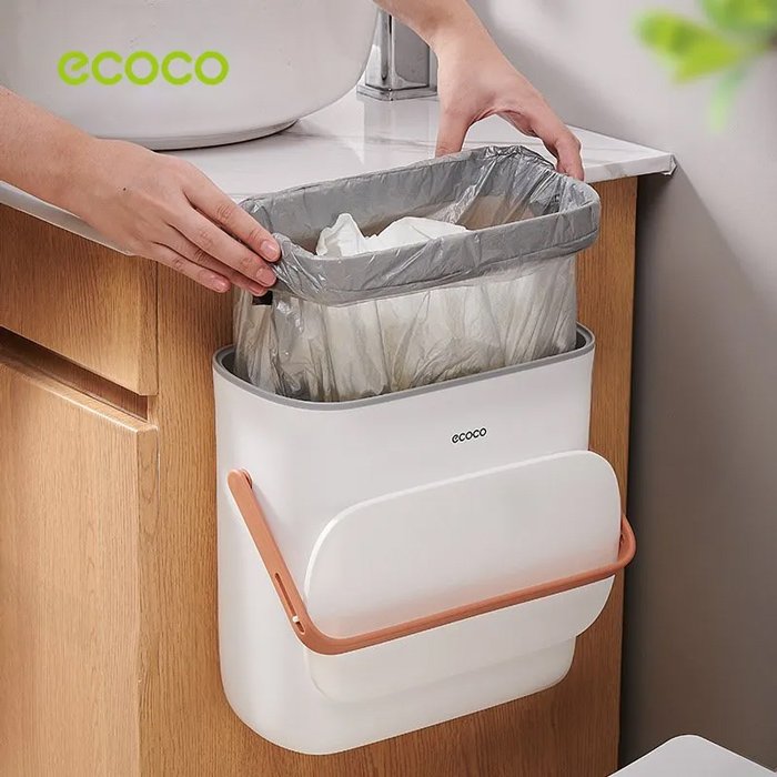 ECOCO κάδος απορριμμάτων , 10lt, λευκός 5693 - Image 5