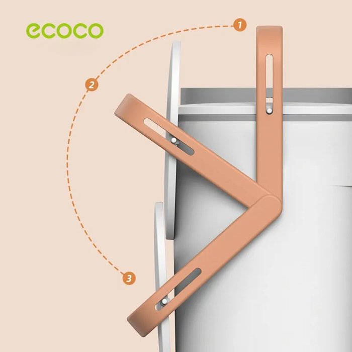 ECOCO κάδος απορριμμάτων , 10lt, λευκός 5693 - Image 6