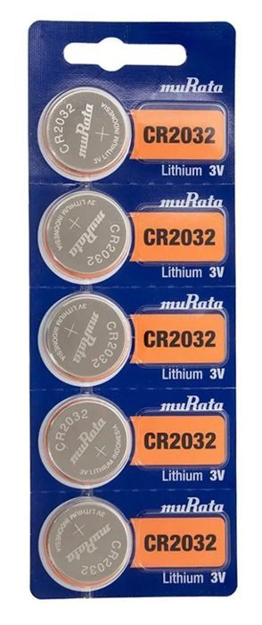 MURATA Μπαταρία λιθίου CR2032, 3V, 5τμχ 2465