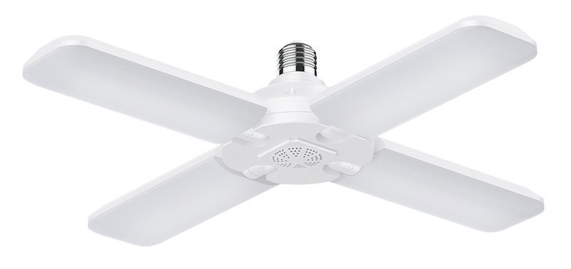 POWERTECH LED λάμπα , 4x αναδιπλούμενα πτερύγια, 52W, 4000K, E27 3253