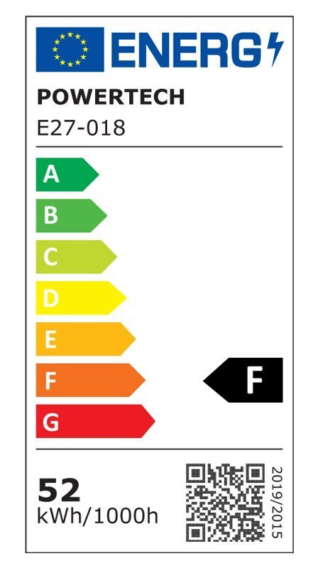POWERTECH LED λάμπα , 4x αναδιπλούμενα πτερύγια, 52W, 4000K, E27 3253 - Image 4