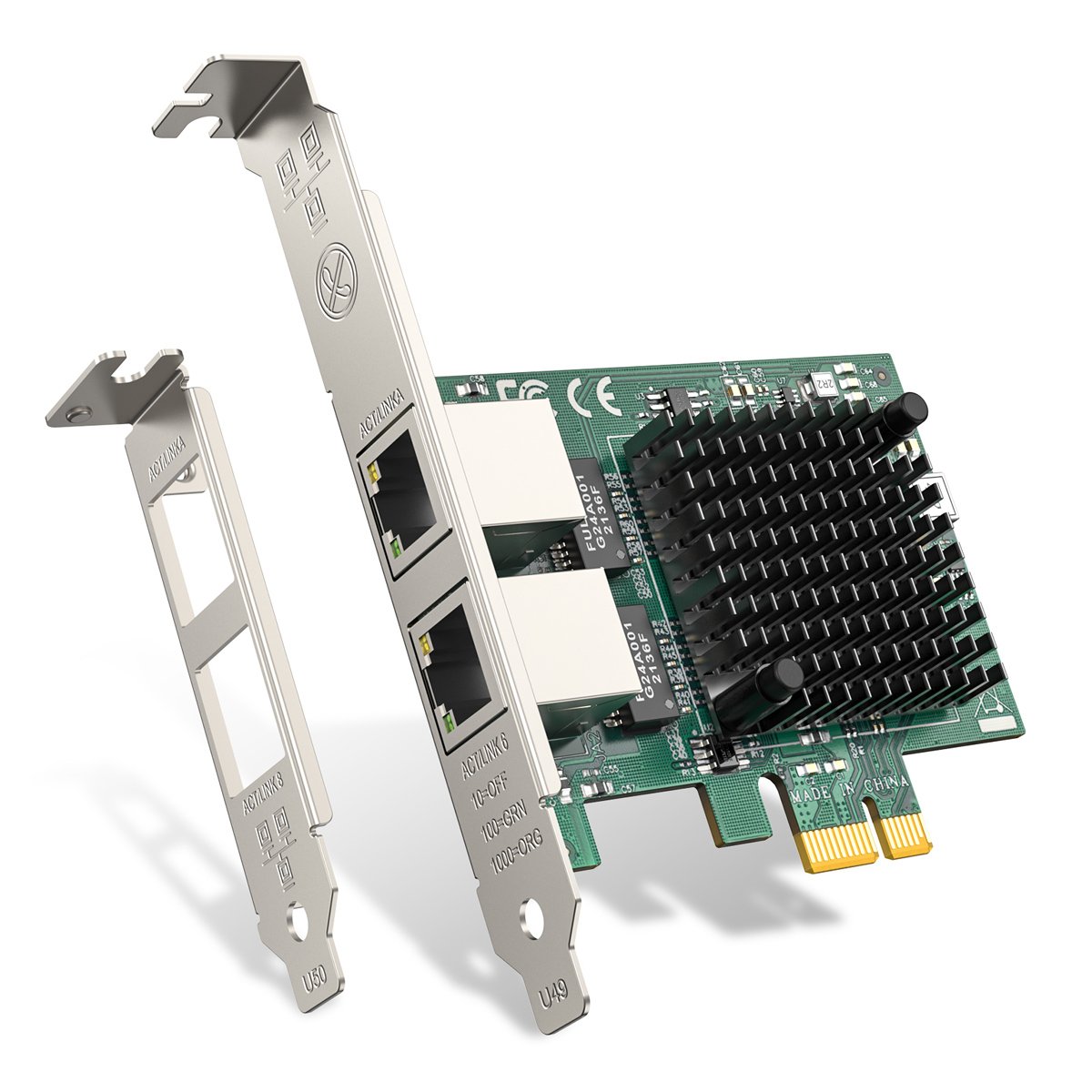 EDUP κάρτα επέκτασης δικτύου PCIe σε 2x RJ45 , 1000Mbps 8768