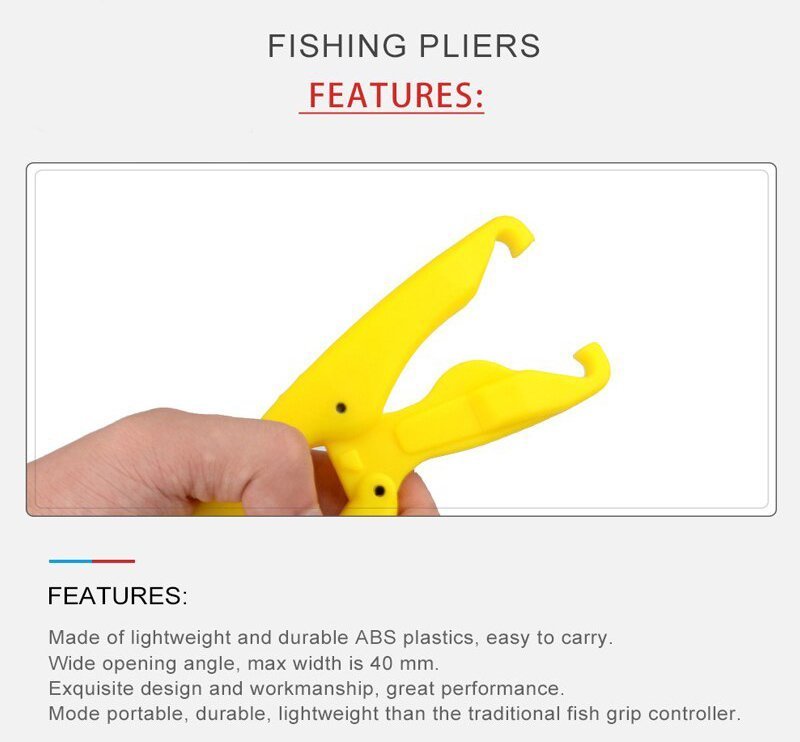 Fish gripper χεριού , ABS, κίτρινο 2134 - Image 2