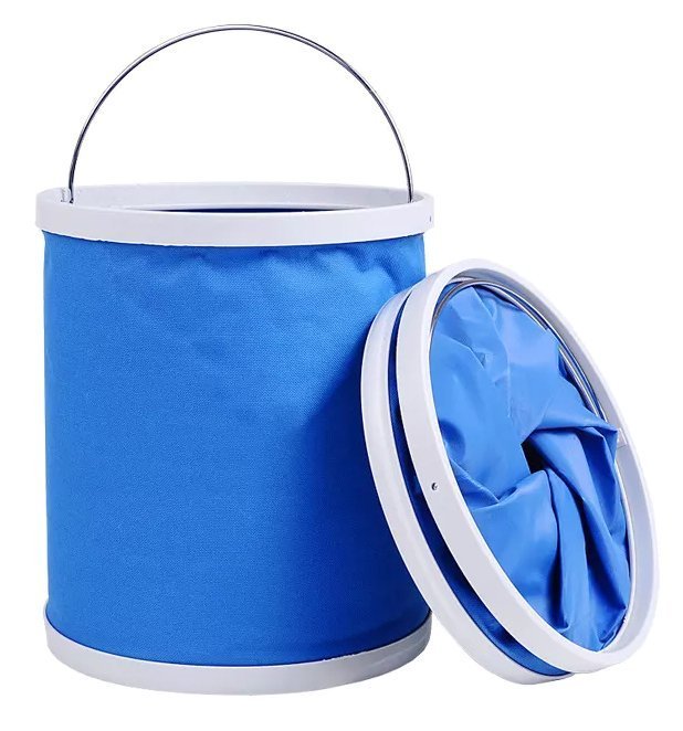 Πτυσσόμενος κουβάς , υφασμάτινος, 13L, Φ24x30cm, μπλε 3996