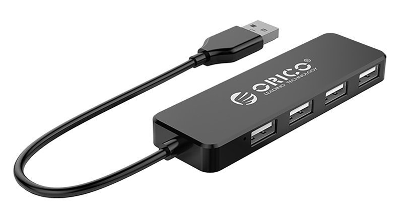 ORICO USB hub , 4x θυρών, USB 2.0, 480Mbps, USB σύνδεση, μαύρο 8451