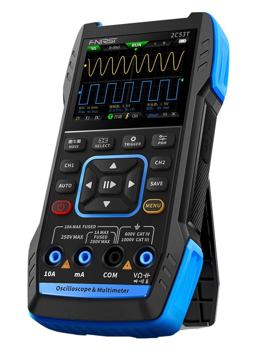 FNIRSI 3 σε 1 παλμογράφος/πολύμετρο/signal generator χειρός 2C53T, επαναφορτιζόμενο 7973