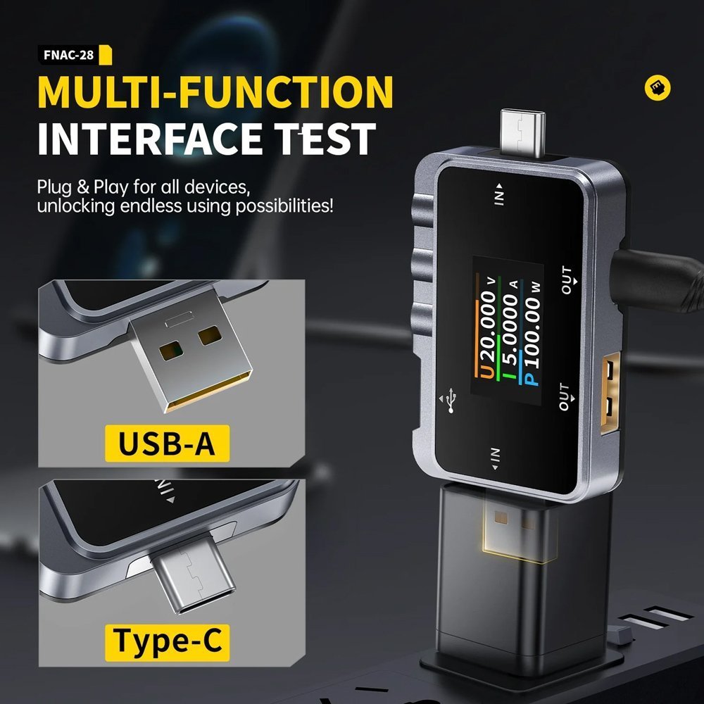 IRSI USB tester φόρτισης AC-28, USB & USB-C 8797 - Image 2