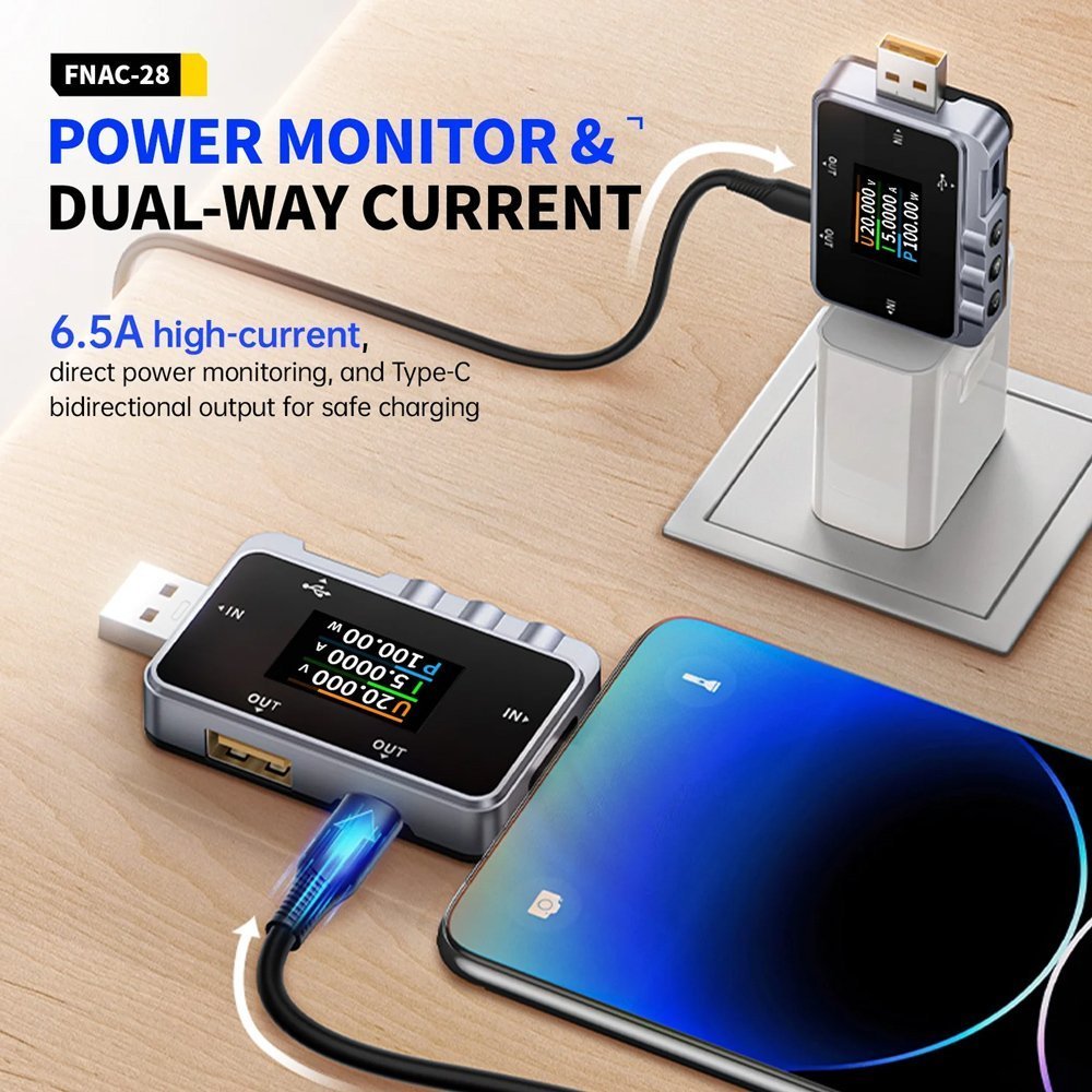 IRSI USB tester φόρτισης AC-28, USB & USB-C 8797 - Image 3