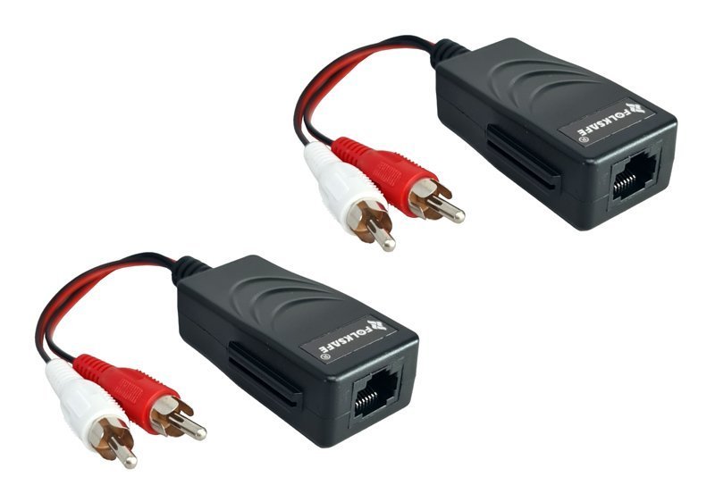 FOLKSAFE audio extender  μέσω καλωδίου RJ45, RCA σε RCA, έως 1000m 7092