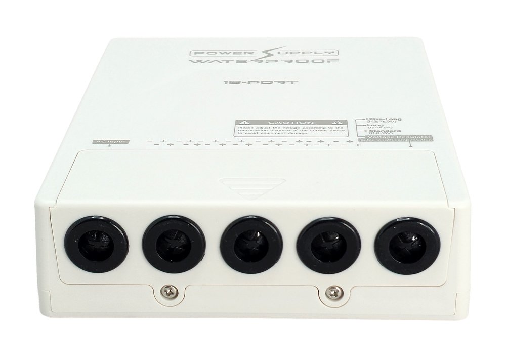 trofodotiko systimaton CCTV, 16 exodon, 12V/8A, adiavrocho IP65 9355 0 3