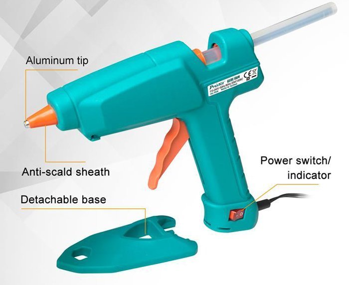 pistoli thermokollisis silikonis, 100W, 193 °C 6526 Pistoli Thermokollisis 3
