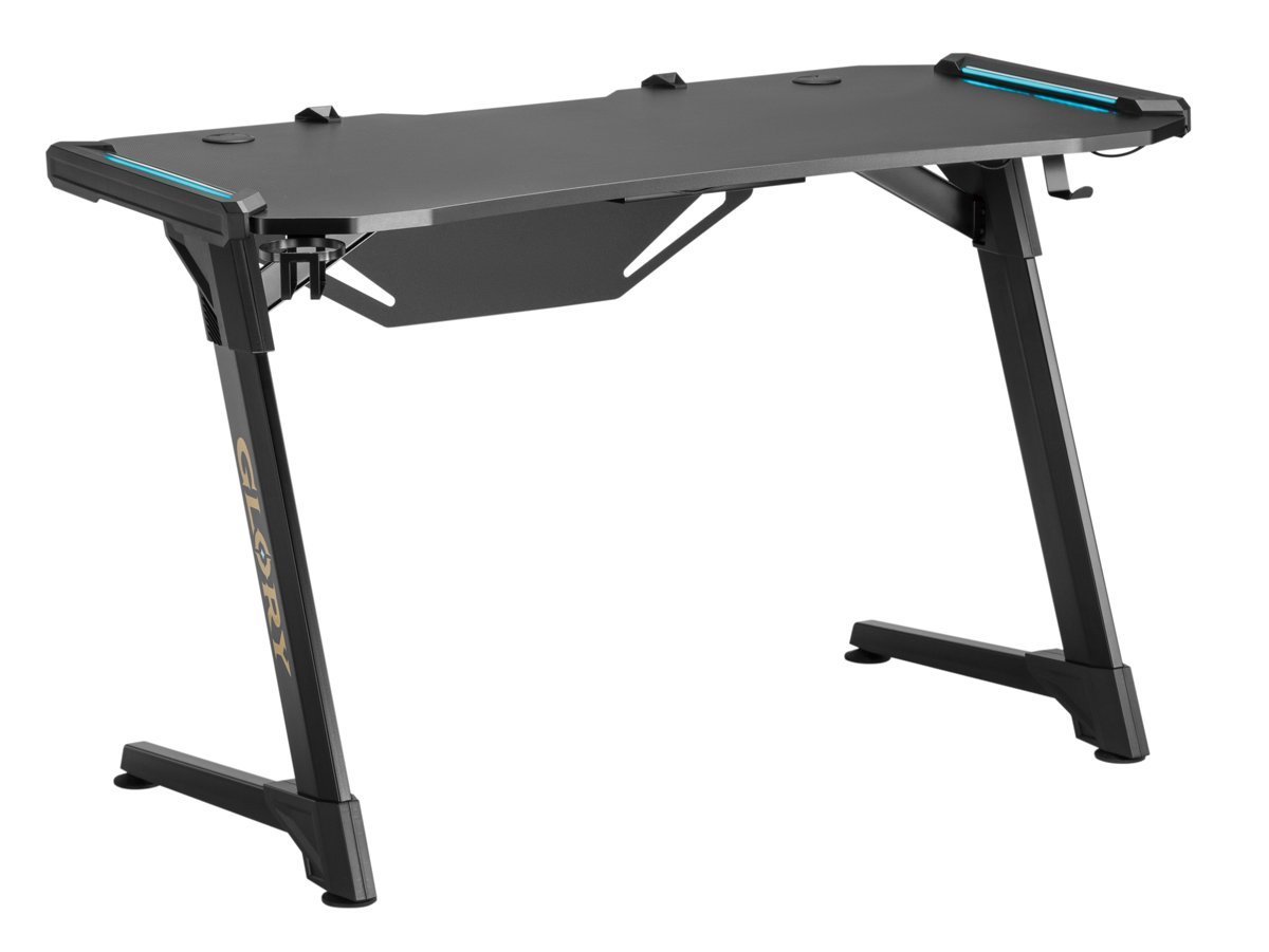 BRATECK gaming γραφείο Glory , 1200x600mm, RGB, μαύρο 3469