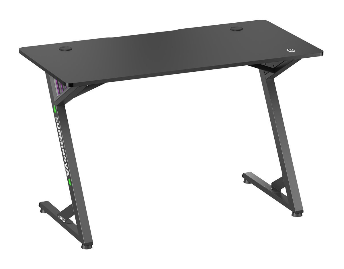 BRATECK gaming γραφείο  με RGB φωτισμό, 120x60x75cm, μαύρο 8316