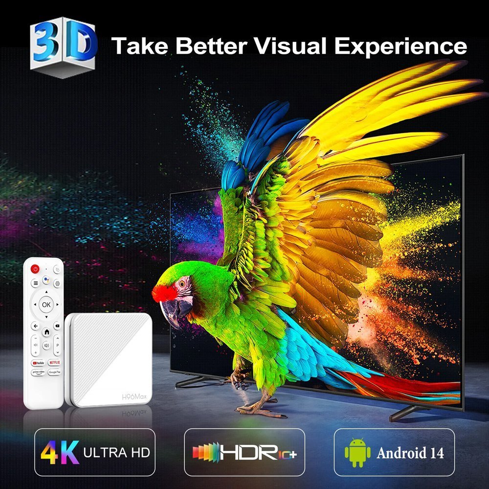 TV Box H313, 4K, 2/16GB, WiFi 6, Bluetooth, Android 14 8051 0 7