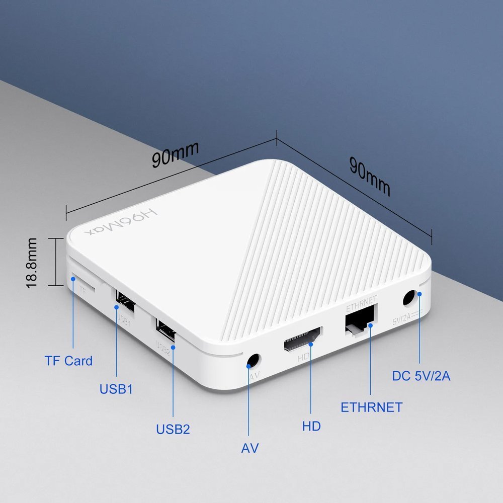 TV Box H313, 4K, 2/16GB, WiFi 6, Bluetooth, Android 14 8051 0 9