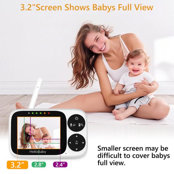 HELLOBABY ενδοεπικοινωνία μωρού με κάμερα & οθόνη 3.2", 720p 7854 - Image 2