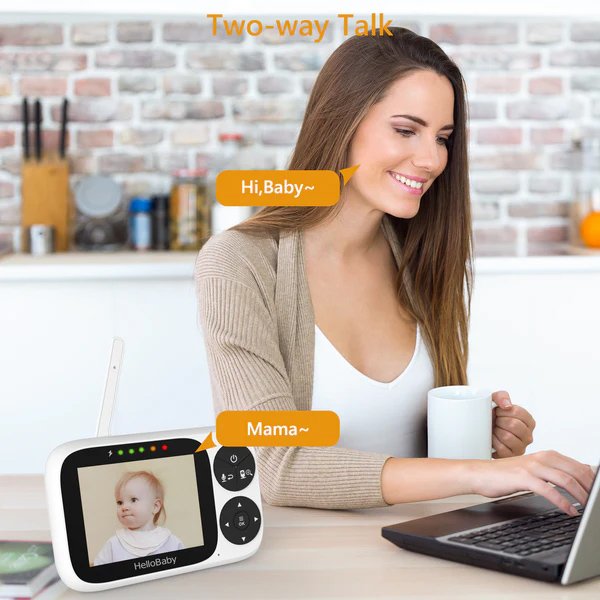 HELLOBABY ενδοεπικοινωνία μωρού με κάμερα & οθόνη 3.2", 720p 7854 - Image 3