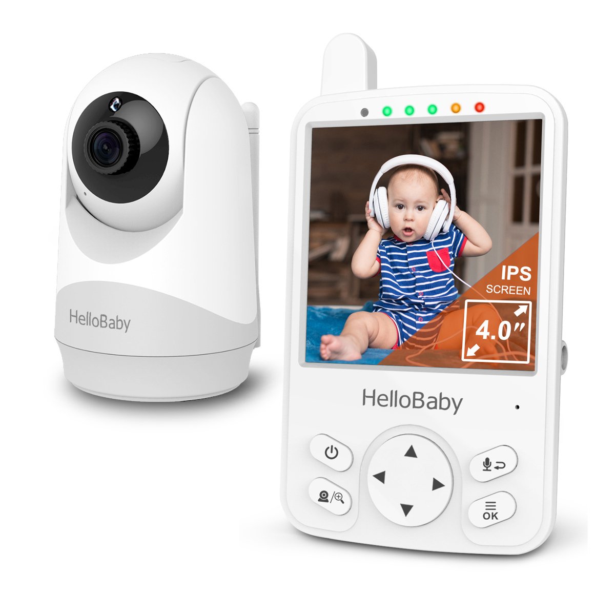 HELLOBABY ενδοεπικοινωνία μωρού  με κάμερα & οθόνη 4", 720p, PTZ 7855