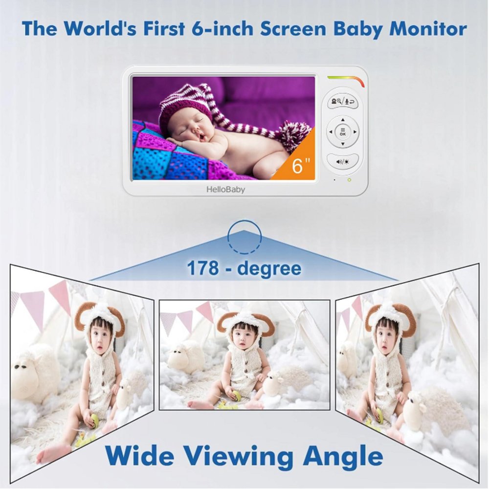 HELLOBABY ενδοεπικοινωνία μωρού με κάμερα & οθόνη 6", 720p, PTZ 7857 - Image 2