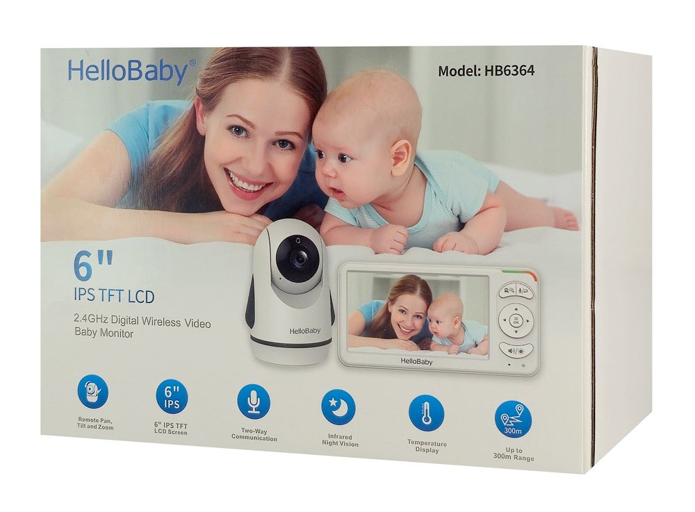 HELLOBABY ενδοεπικοινωνία μωρού με κάμερα & οθόνη 6", 720p, PTZ 7857 - Image 4