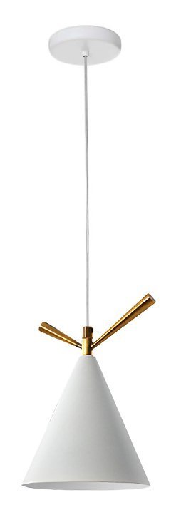 POWERTECH φωτιστικό οροφής , E27, Φ15, μεταλλικό, λευκό 3537