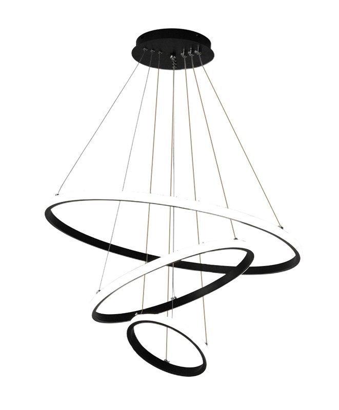 POWERTECH LED φωτιστικό οροφής , 44W, 4000K, 60x60cm, μαύρο 4244