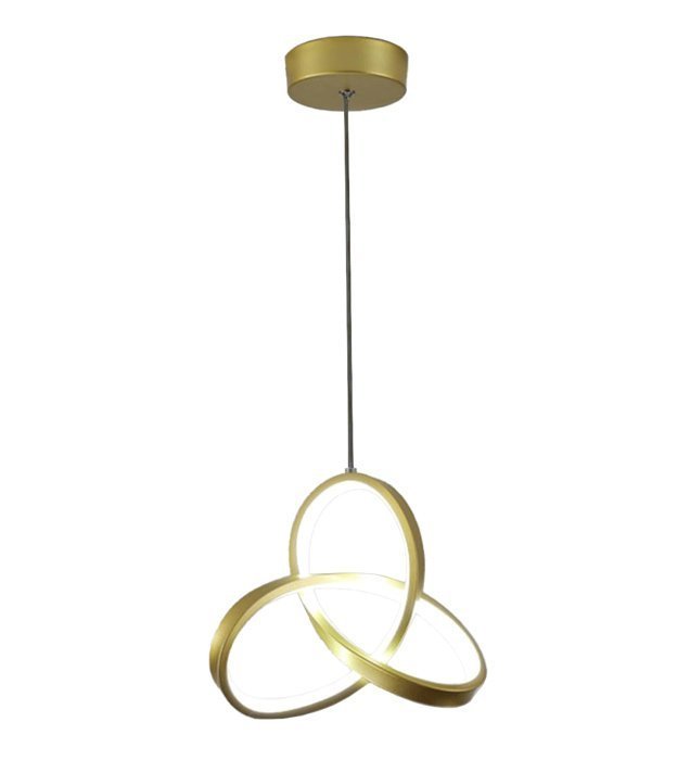 POWERTECH LED φωτιστικό οροφής , 15W, 4000K, Φ22cm x 1m, χρυσό 5395