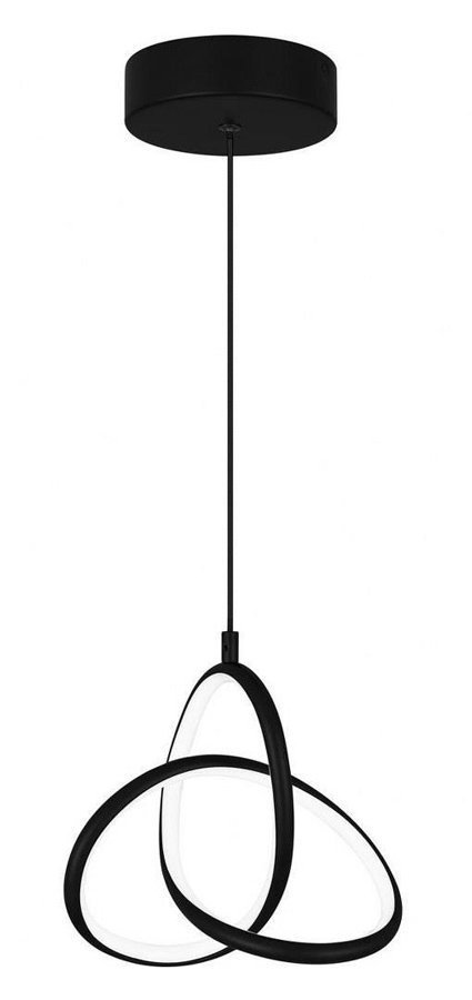 POWERTECH LED φωτιστικό οροφής , 25W, 4000K, Φ40cm, 1m, μαύρο 6570