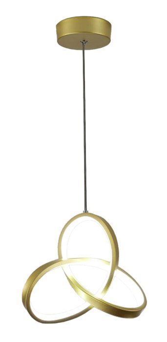 POWERTECH LED φωτιστικό οροφής , 25W, 4000K, Φ40cm, 1m, χρυσό 6571