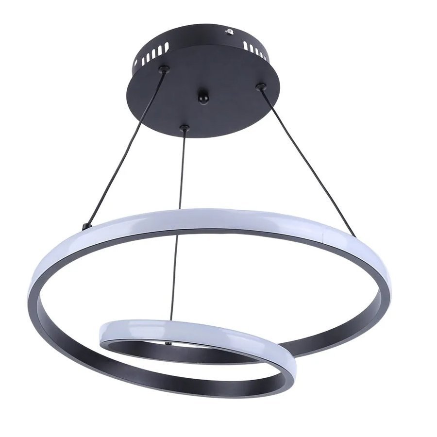 LED fotistiko orofis, 25W, 4000K, F40cm, 1m, mayro 6578 Ensomatomeno LED