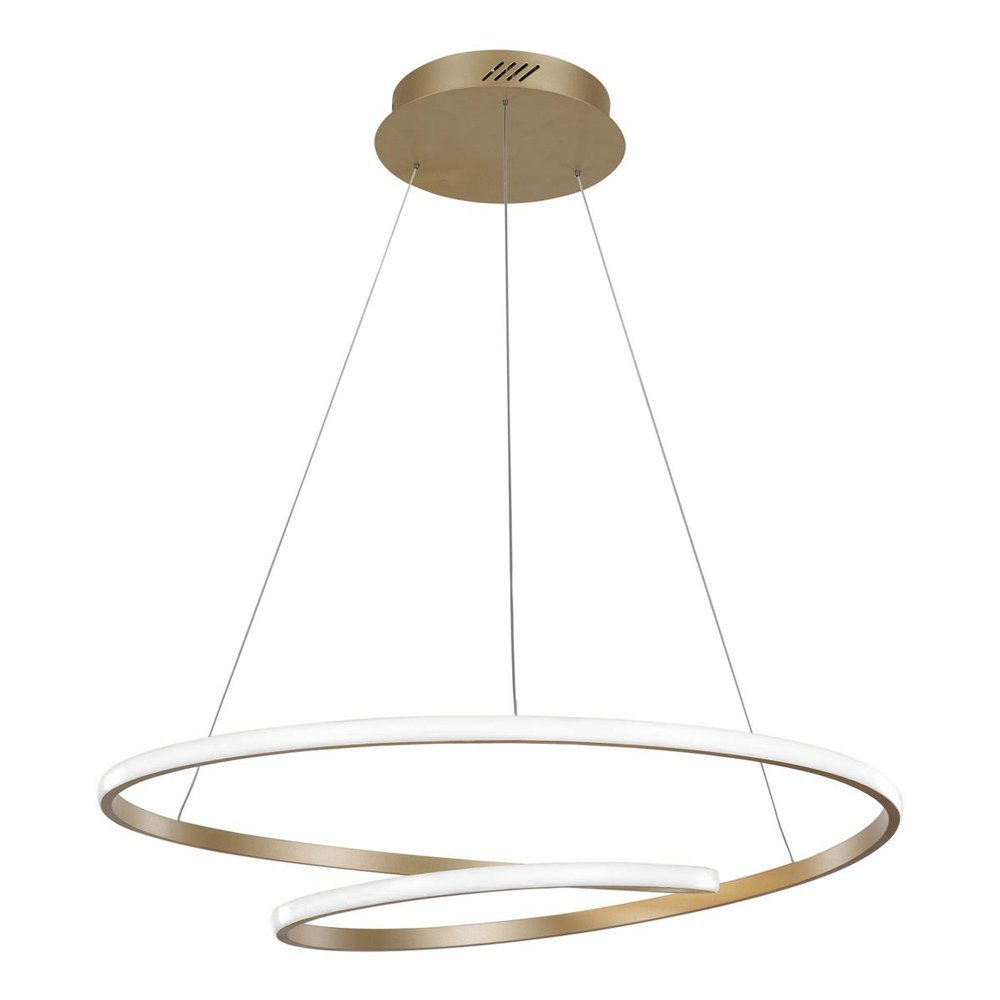 POWERTECH LED φωτιστικό οροφής , 25W, 4000K, Φ40cm, 1m, χρυσό 6579