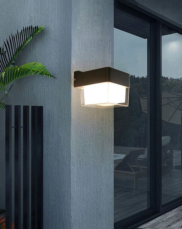 POWERTECH LED φωτιστικό τοίχου , 7W, 4000K, 560lm, IP65, μαύρο 6611 - Image 2