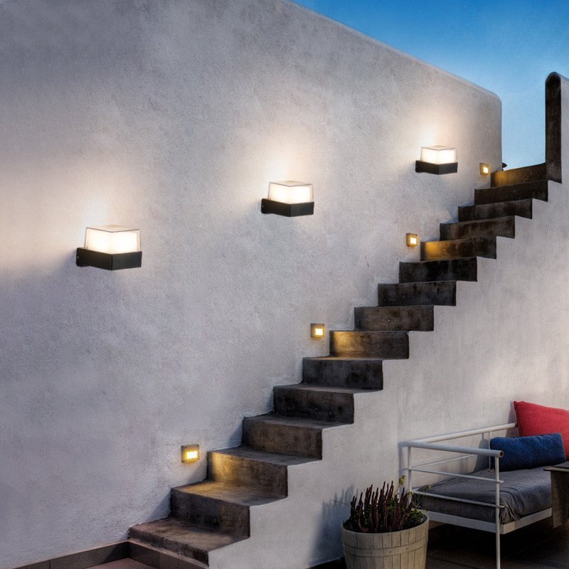 POWERTECH LED φωτιστικό τοίχου , 7W, 4000K, 560lm, IP65, μαύρο 6611 - Image 3