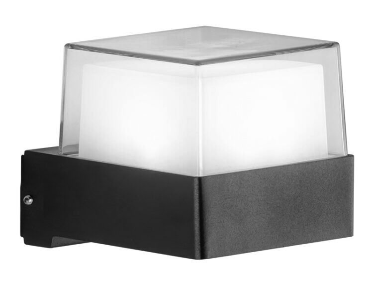 POWERTECH LED φωτιστικό τοίχου , 7W, 4000K, 560lm, IP65, μαύρο 6611