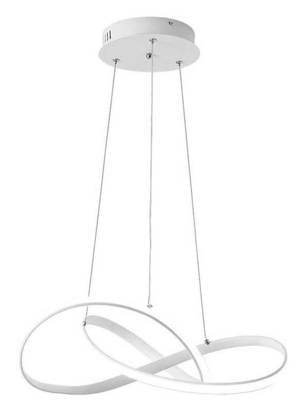 POWERTECH LED φωτιστικό οροφής , 50W, 4000K, Φ60cm, 1m, λευκό 6696