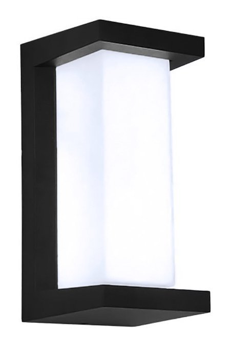 POWERTECH LED φωτιστικό τοίχου , 12W, 4000K, 960lm, IP65, μεταλλικό, μαύρο 6698