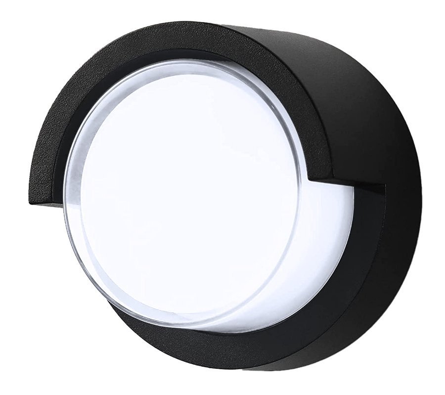 POWERTECH LED φωτιστικό τοίχου , 12W, 4000K, 960lm, IP65, μεταλλικό, μαύρο 6699